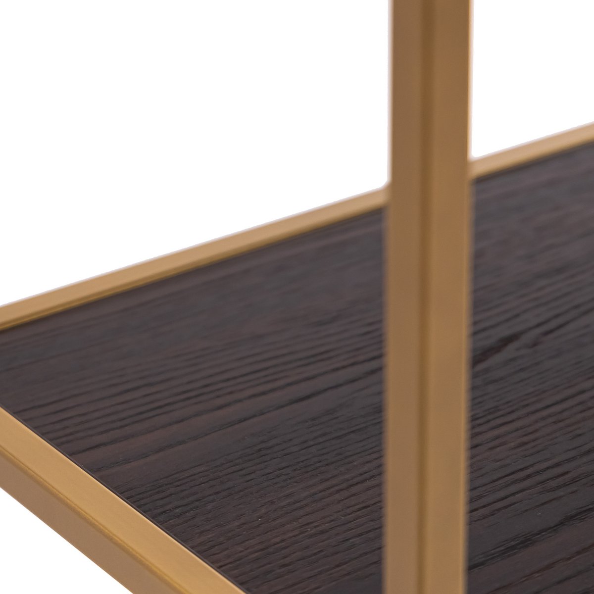 Stalux Shelving unit 'Guus' 120 x 200cm, color gold / brown wood