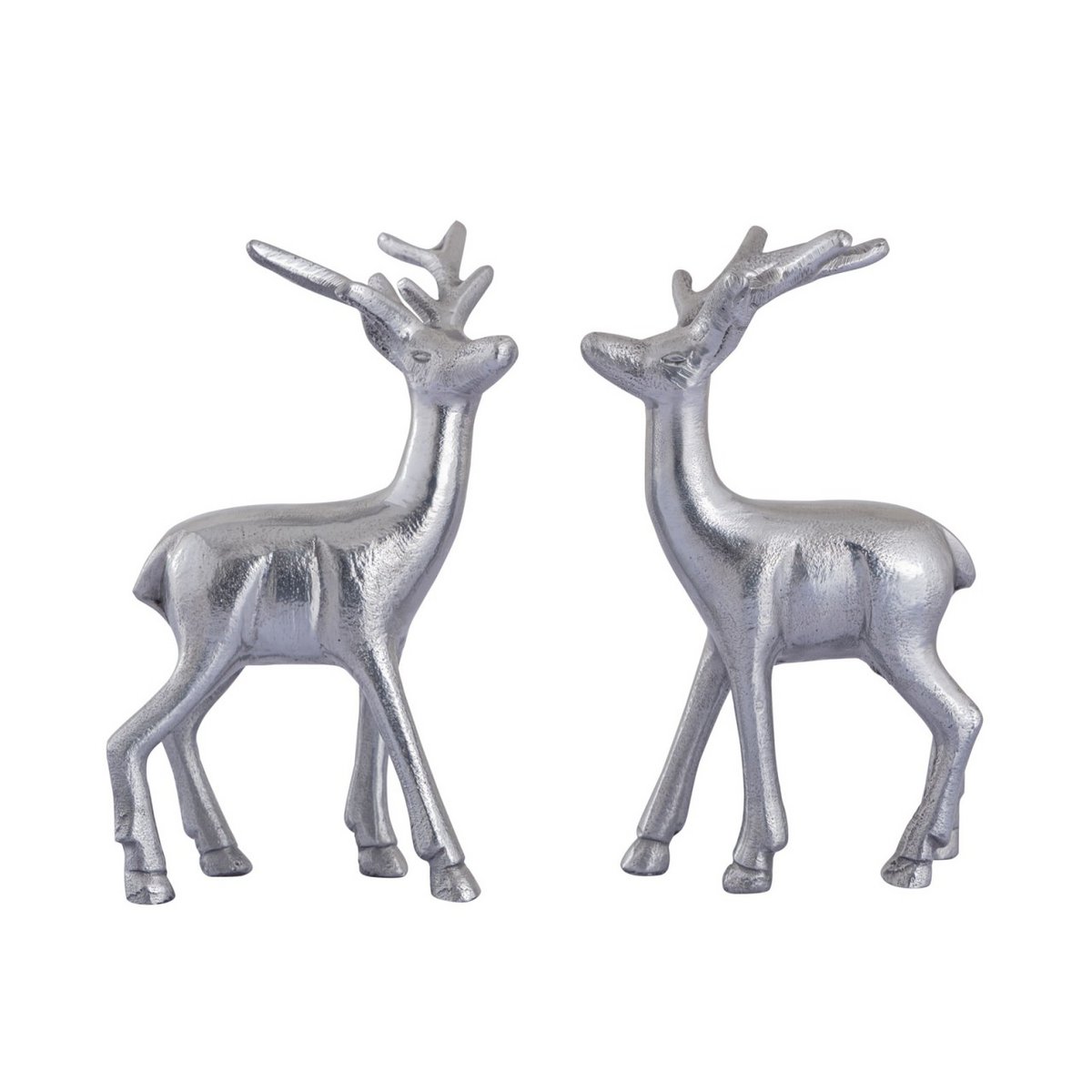 Deco figure deer VE 8x 2 pieces table decoration animal figure silver or gold metal Christmas decoration