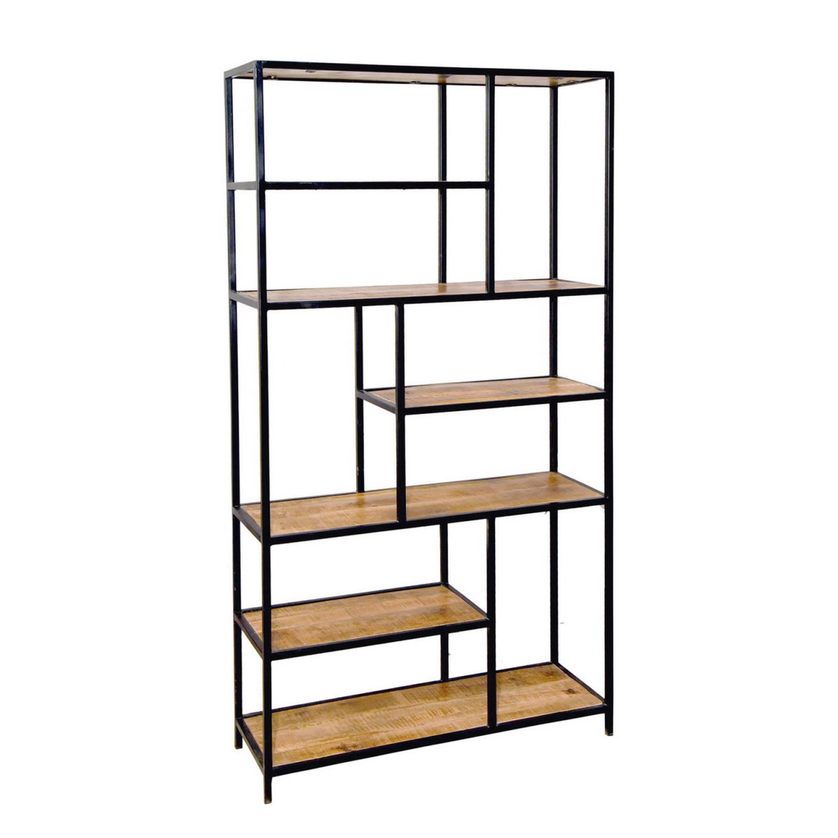 Bookcase stand shelf bookcase 100 x 193 x 36 cm Liverpool metal frame matt black