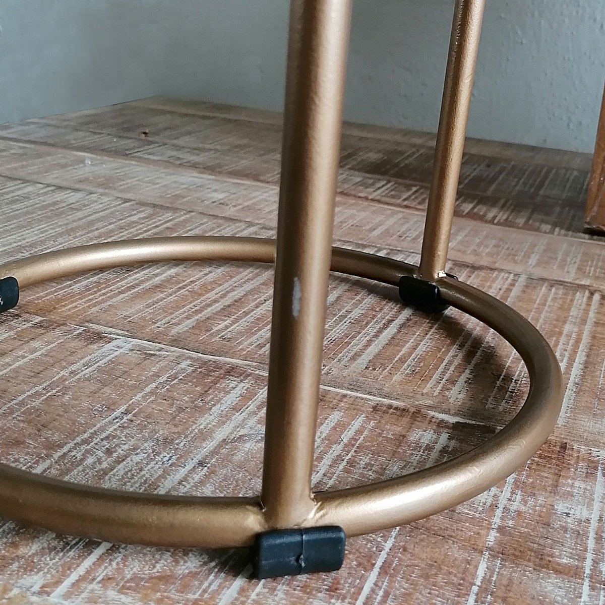 Velor stool 2nd choice Ø 32 H 42 cm velvet stool with iron frame gold colored stool velvet pouf seat