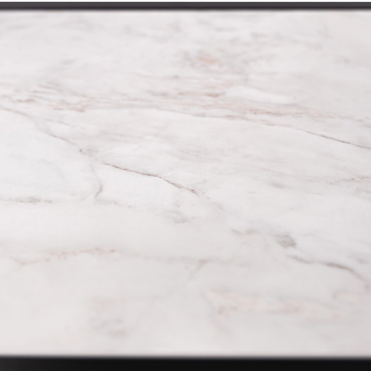 Stalux Shelving unit 'Guus' 80 x 200cm, color black / white marble