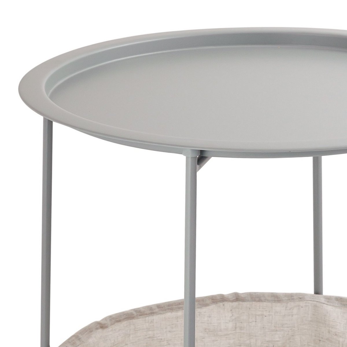 Side table metal 2nd choice round with storage solution Alberta garden table balcony table terrace