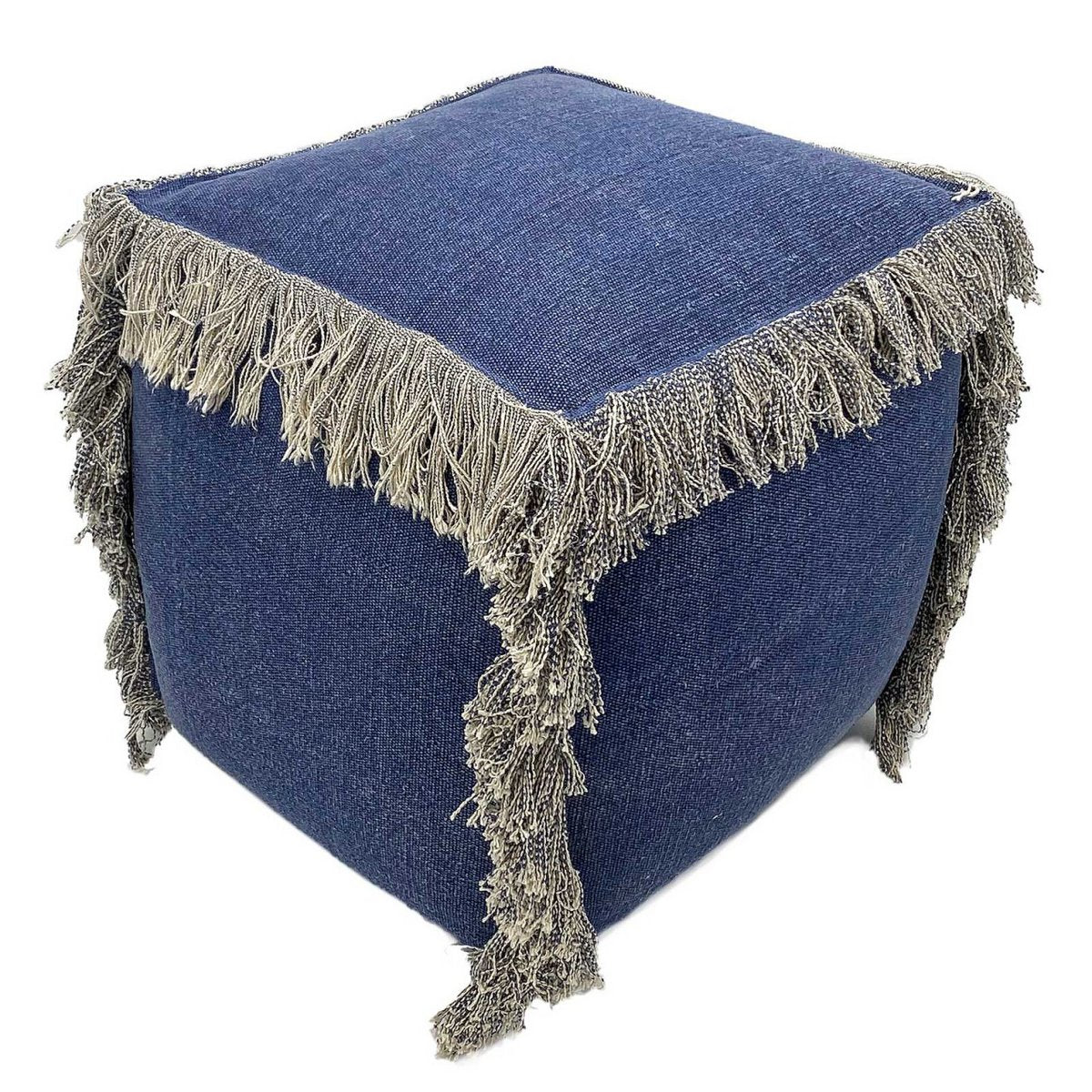 Floor cushion 2nd choice stool pouf 40x40 cm cube seat pouf footstool stonewashed