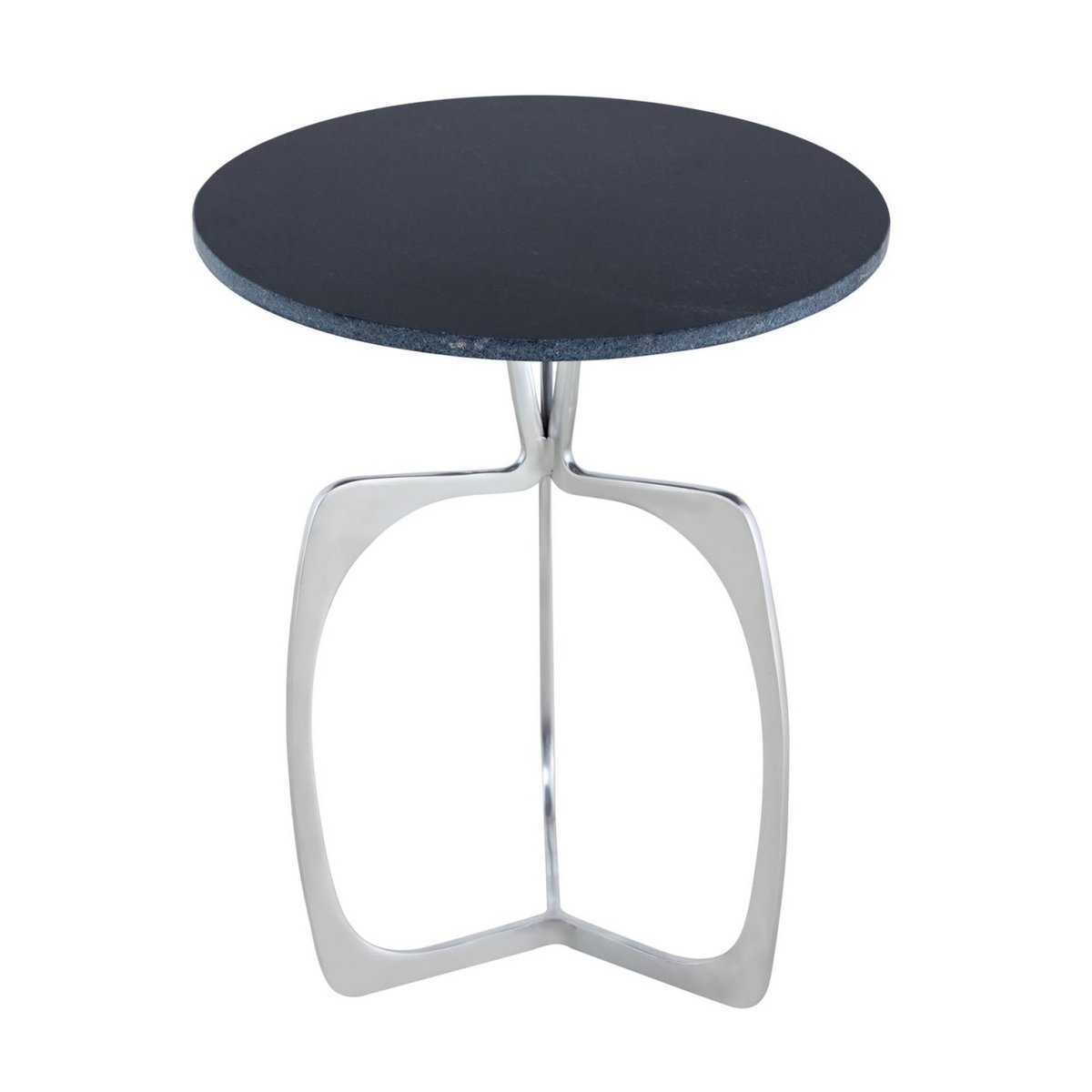 Beistelltisch Metall rund ø 45 x 56 cm Dekotisch Marmor Sohoo Gestell silber oder gold