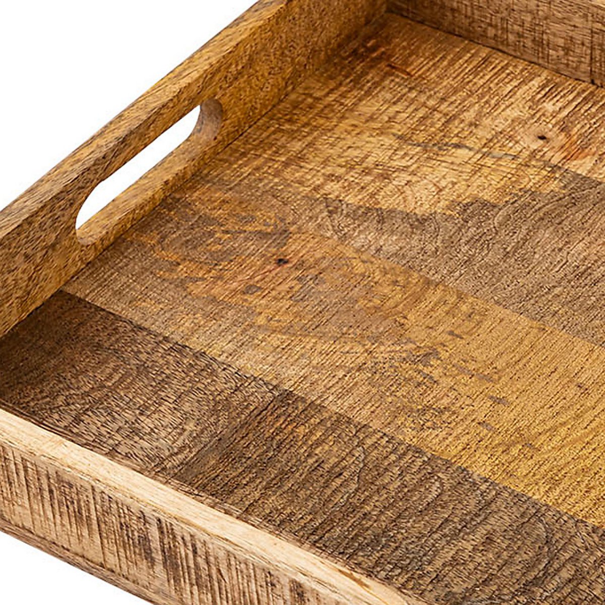 Wooden tray Serving tray 40x40cm Wooden tray Serving tray Decorative tray square made of mango wood