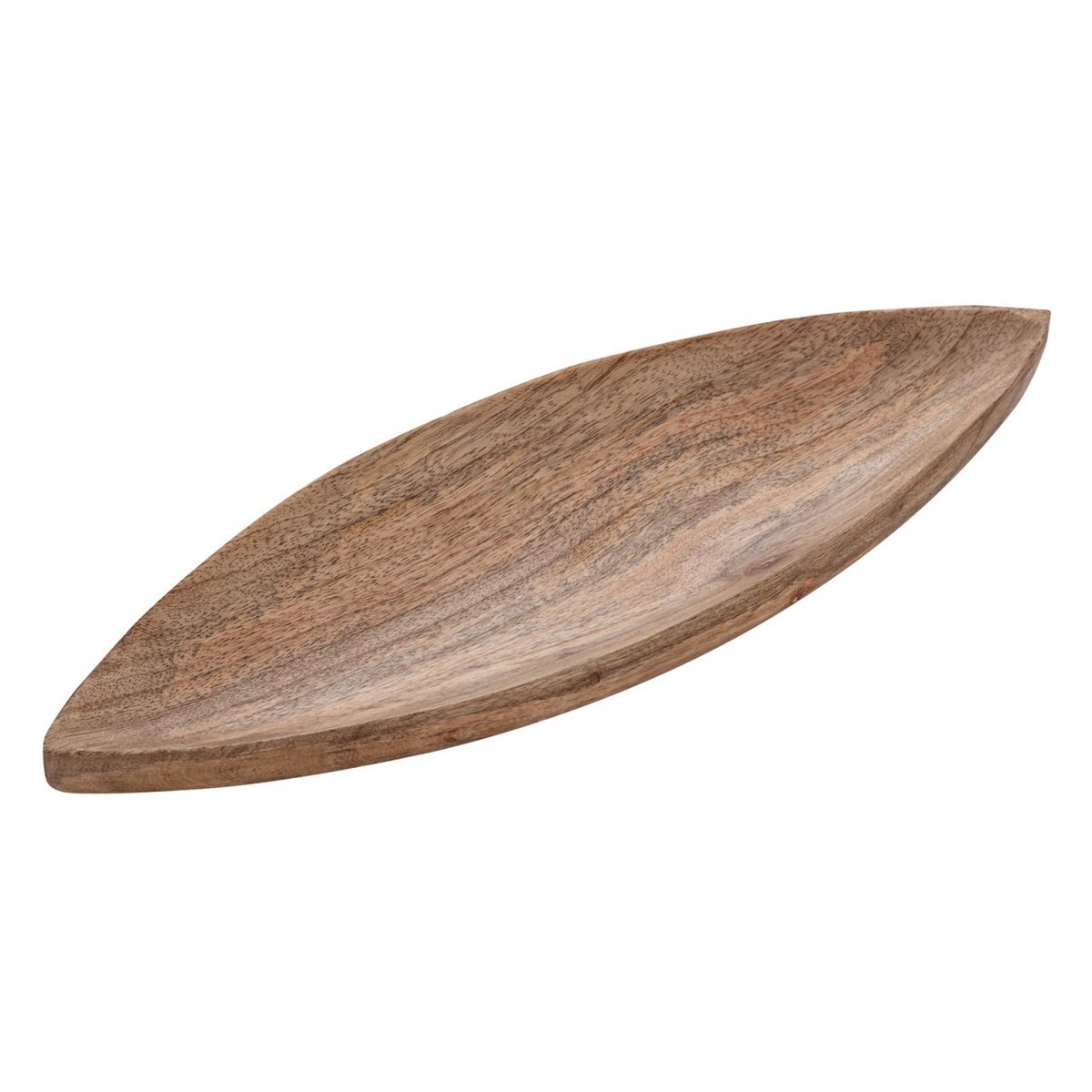 Decorative bowl wooden bowl W40xH3xD14cm Masterbox 16-piece boat ship-shaped solid mango wood