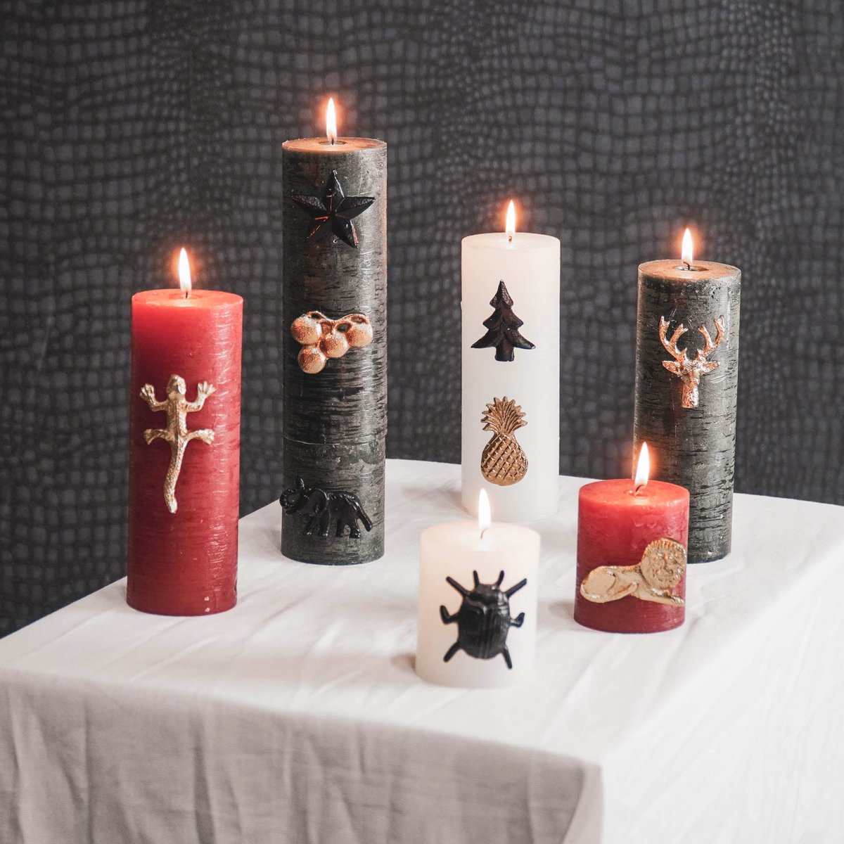 HV Candle Pins - Salamander - Gold - 8x4x1cm