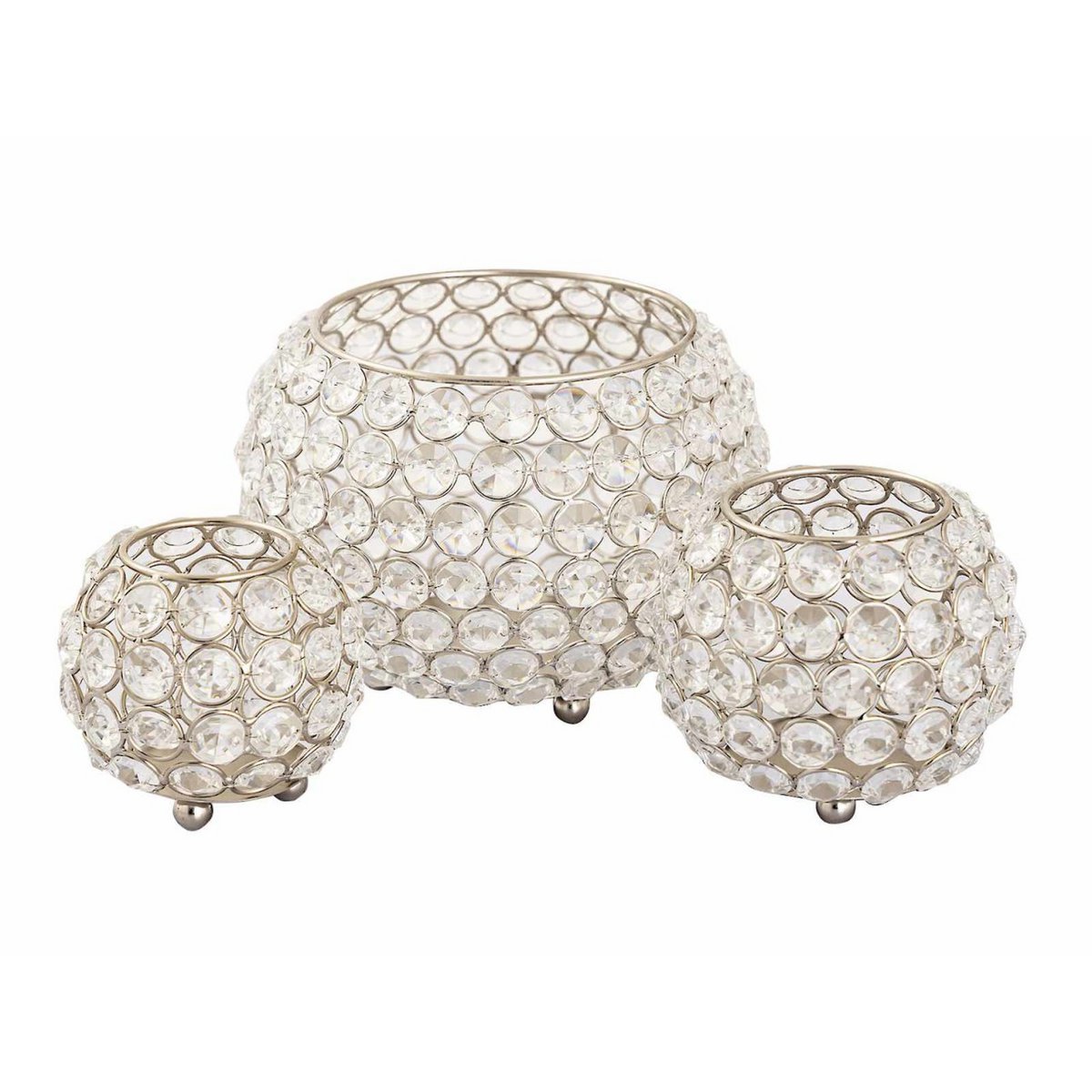 Candle holder 24-piece set 3 x 8 VE tealight holder Crystal candlestick gold o. silver Vintage Kris