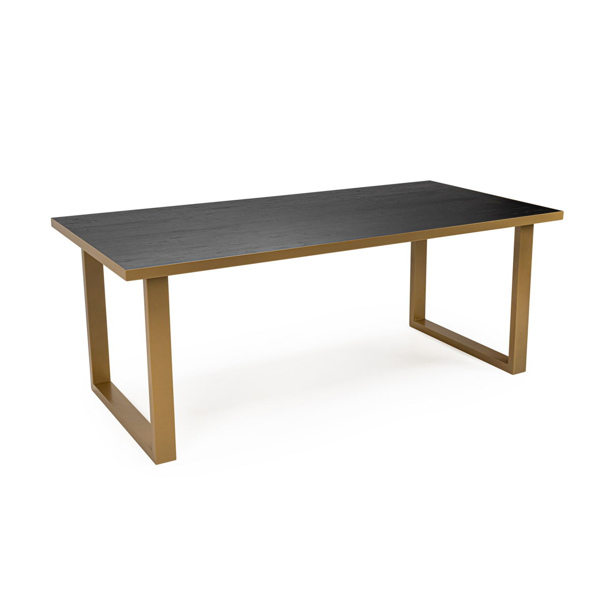 Stalux Dining table 'Joop' 240 x 100cm, color gold / black oak
