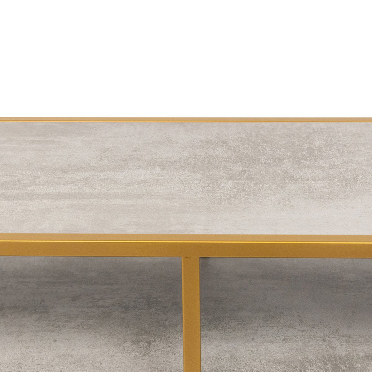 Stalux Side-table 'Teun' 150cm, color gold / concrete