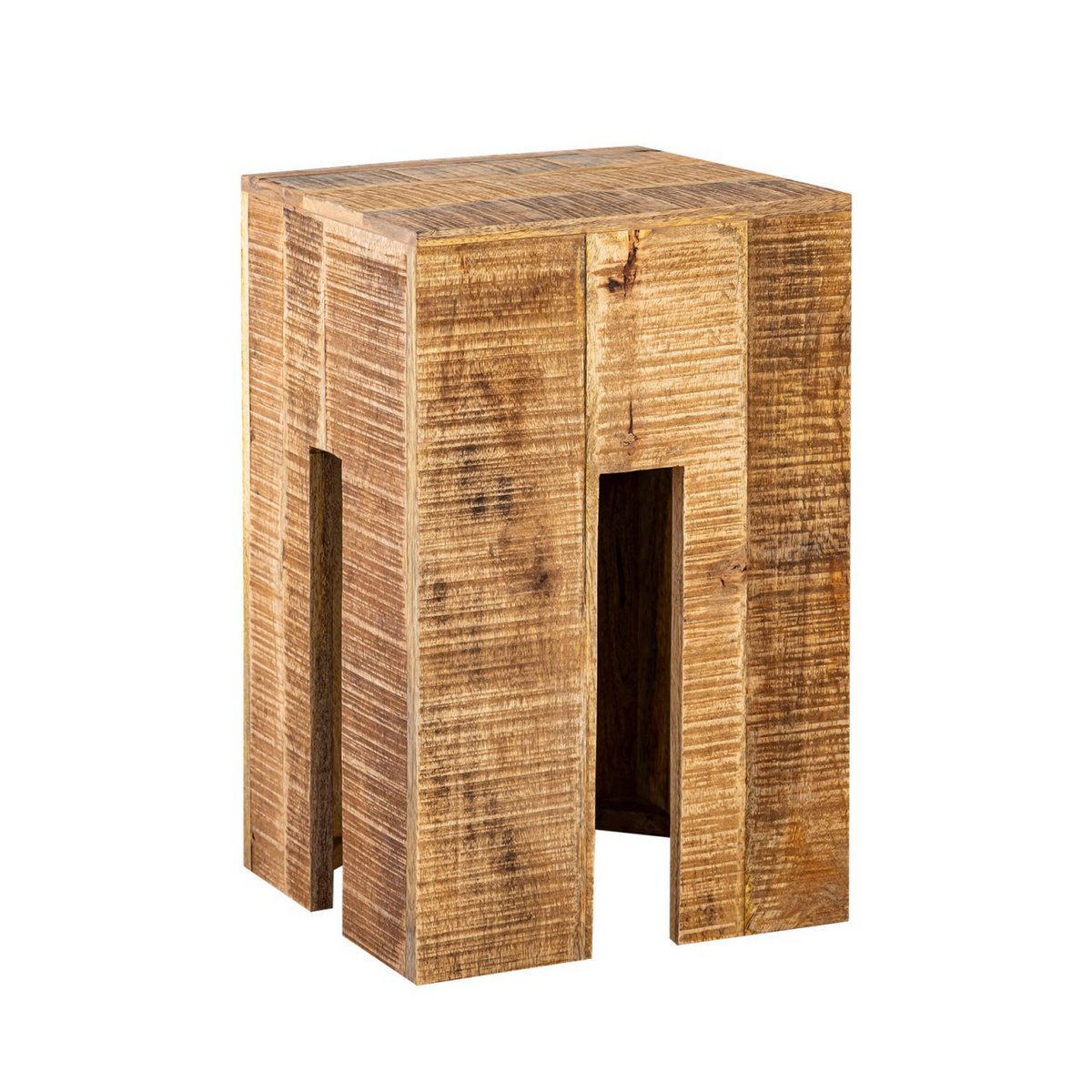 Square stool 28 x 45 x 28 cm flower column stool flower stool side table mango wood