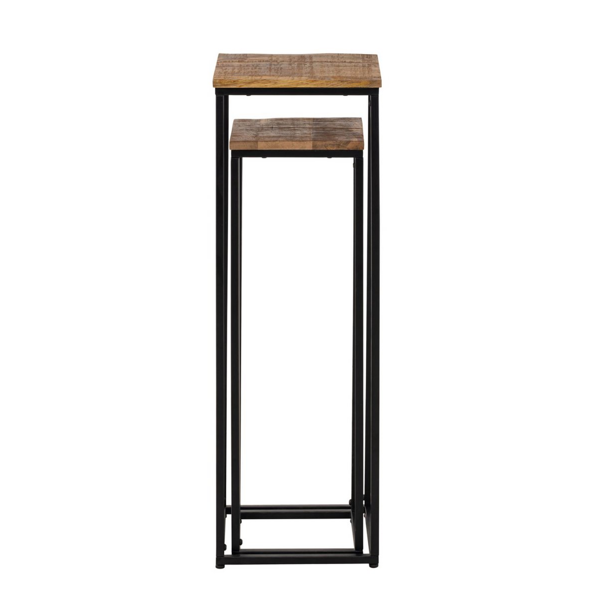 Flower columns set W 25 and 20 H 78 and 67 cm Flower stool Peru Square plant stand