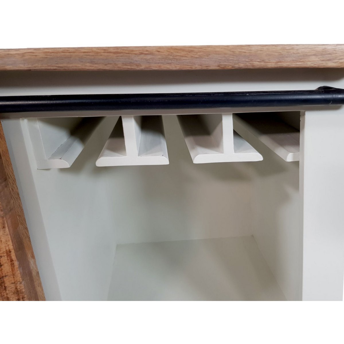 Bar cabinet W 72 H 80 cm wine rack wine cabinet house bar wine bar sideboard California white mango wood