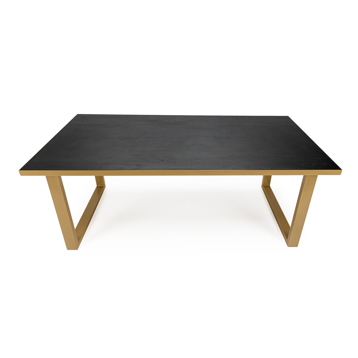 Stalux Dining table 'Joop' 180 x 100cm, color gold / black oak