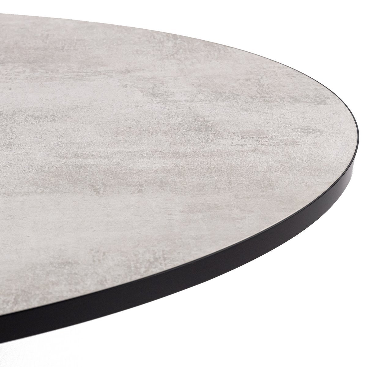 Stalux Oval dining table 'Mees' 180 x 100cm, color black / concrete