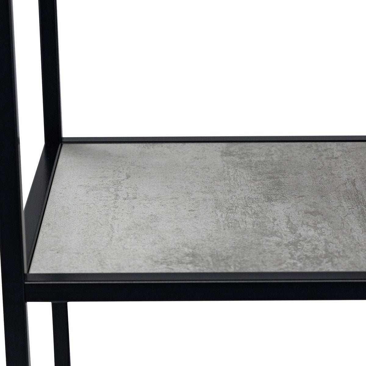 Stalux Shelving unit 'Guus' 80 x 200cm, color black / concrete
