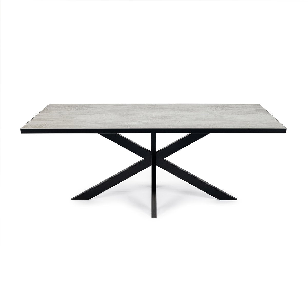 Stalux Dining table 'Gijs' 200 x 100cm, color black / concrete