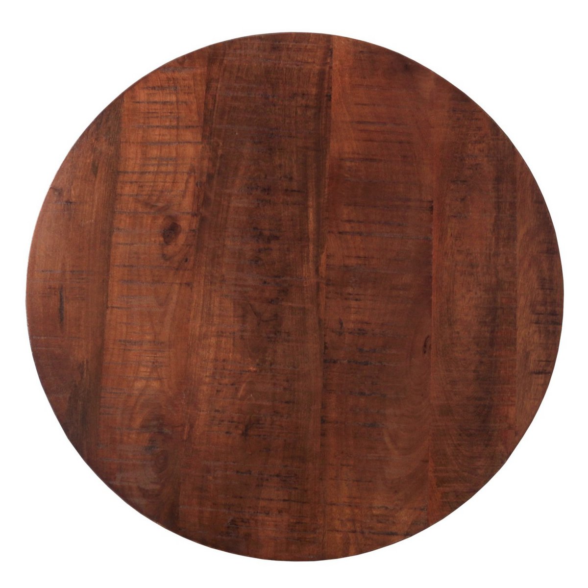 Coffee table sustainable round ø 75 cm living room table solid wood London metal grid metal frame