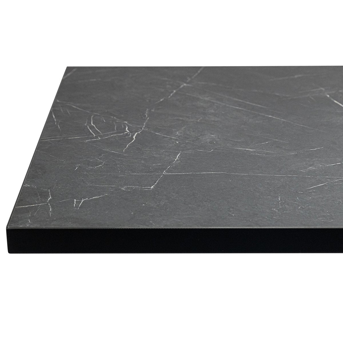 Stalux Dining table 'Gijs' 200 x 100cm, color black / black marble