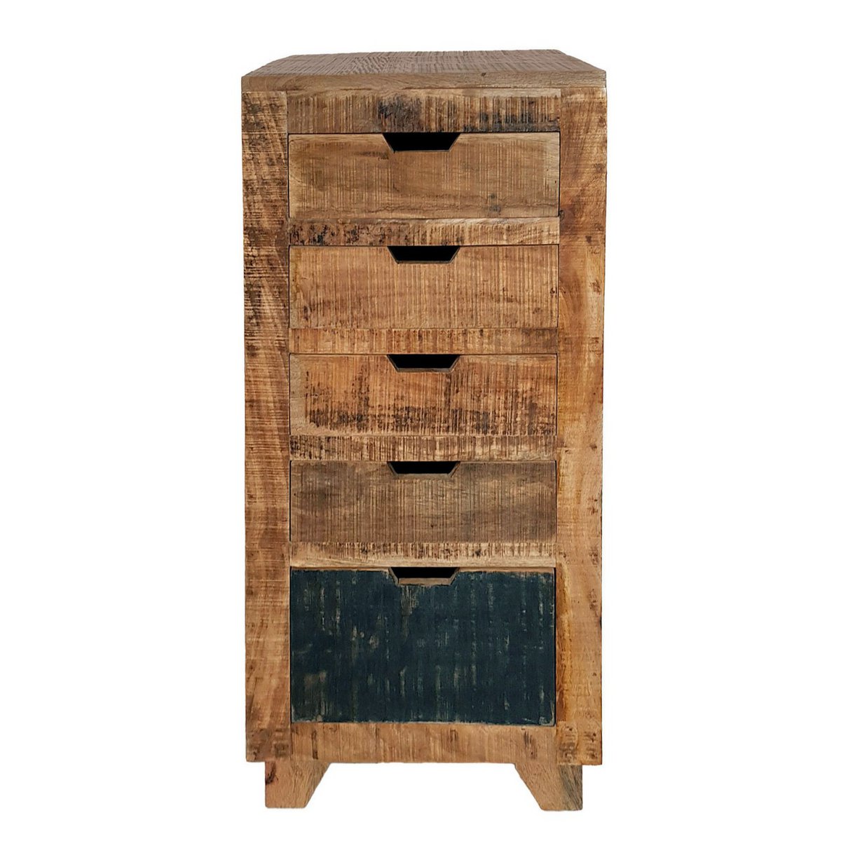 Drawer chest of drawers W 40 H 92 cm, drawer tower, sideboard, California natural mango wood