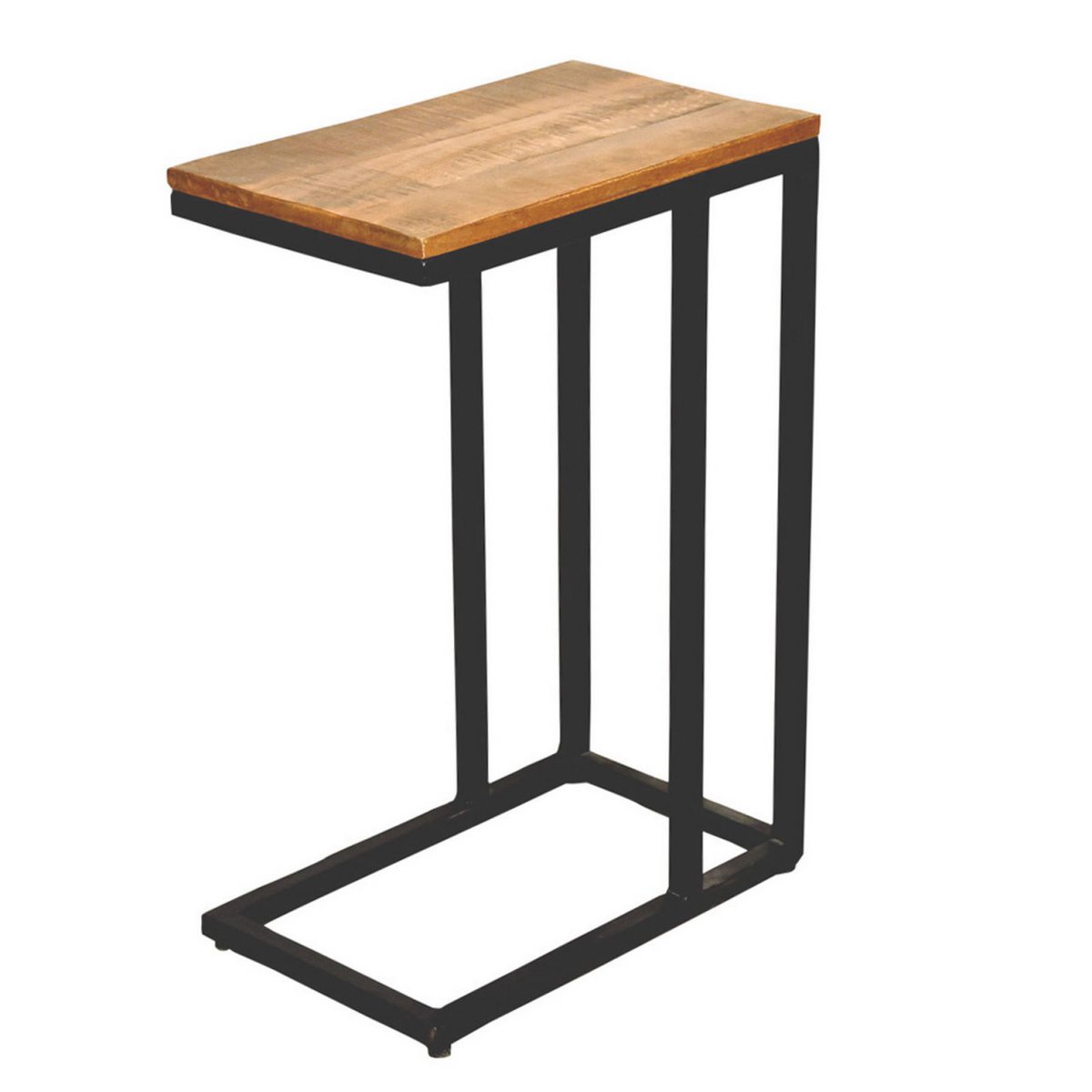 Side table sofa table laptop table C-table 40x60x25 cm Liverpool metal frame black or white