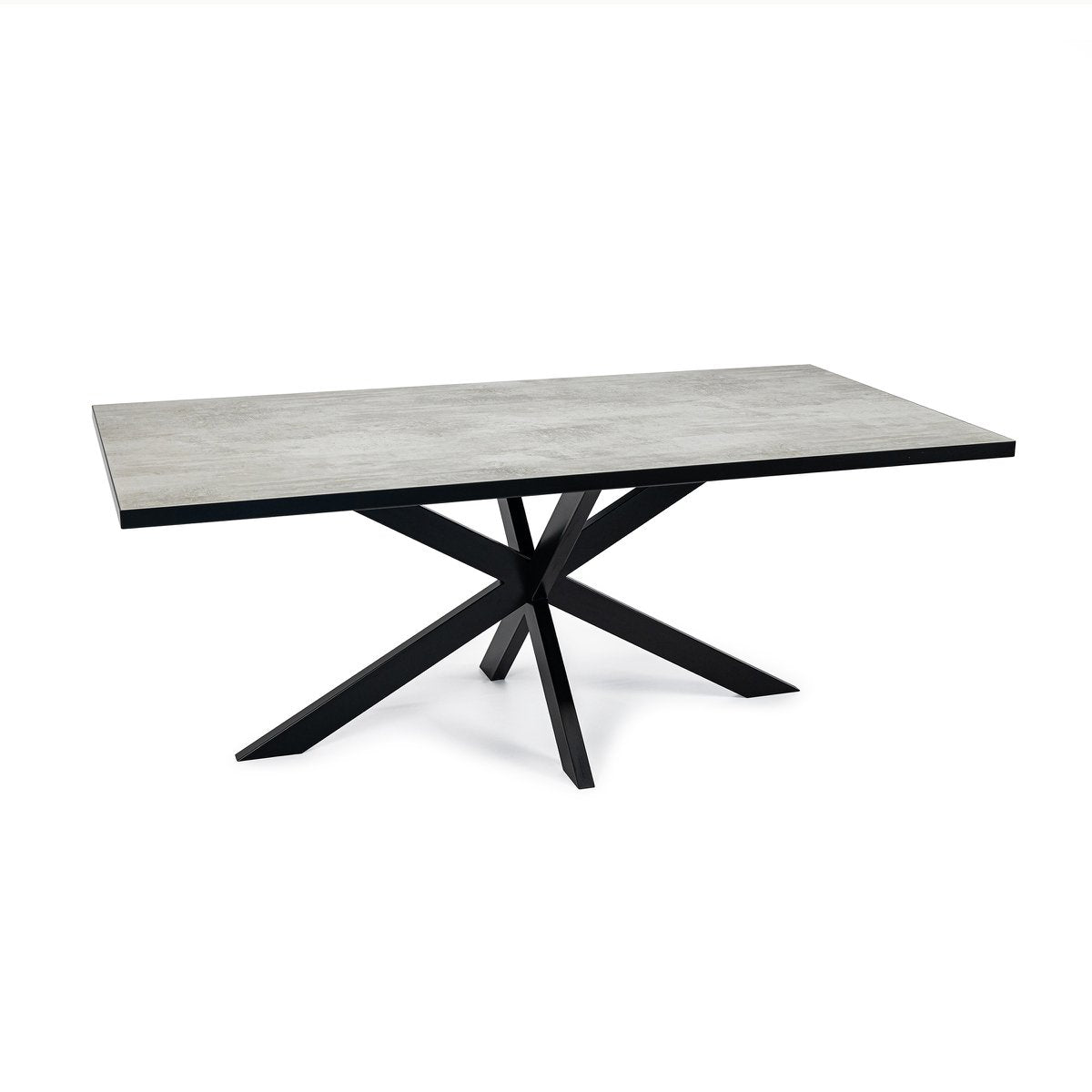 Stalux Dining table 'Gijs' 200 x 100cm, color black / concrete
