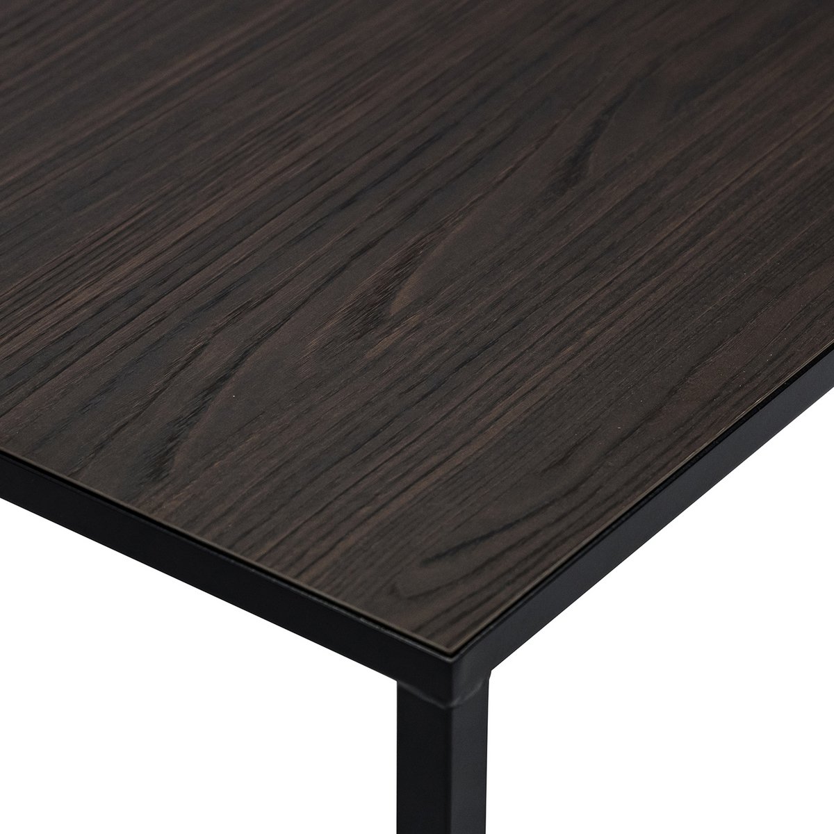 Stalux Coffee table set 'Lisa' 65 and 50cm, color black / brown wood