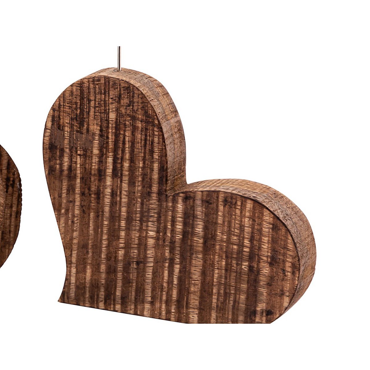 Photo stand flower vase set 3-piece hearts photo holder table decoration wedding decoration solid mango wood