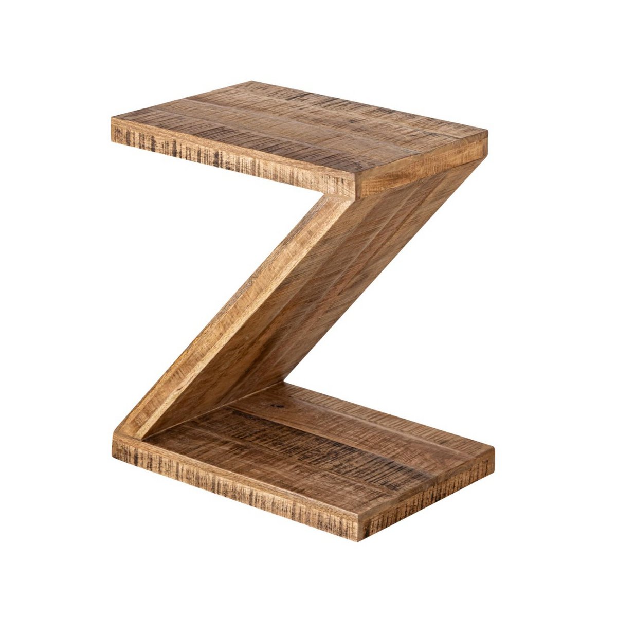 Side table wood Z shape 42x50x31cm Zoro sofa table flower table sustainable mango reclaimed wood