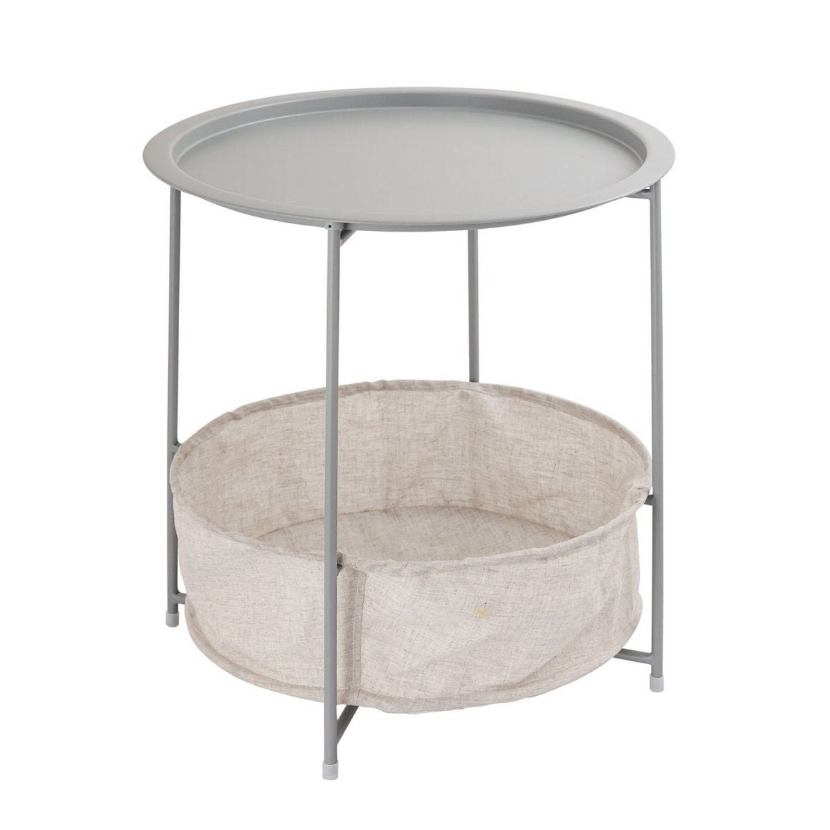 Side table metal 2nd choice round with storage solution Alberta garden table balcony table terrace