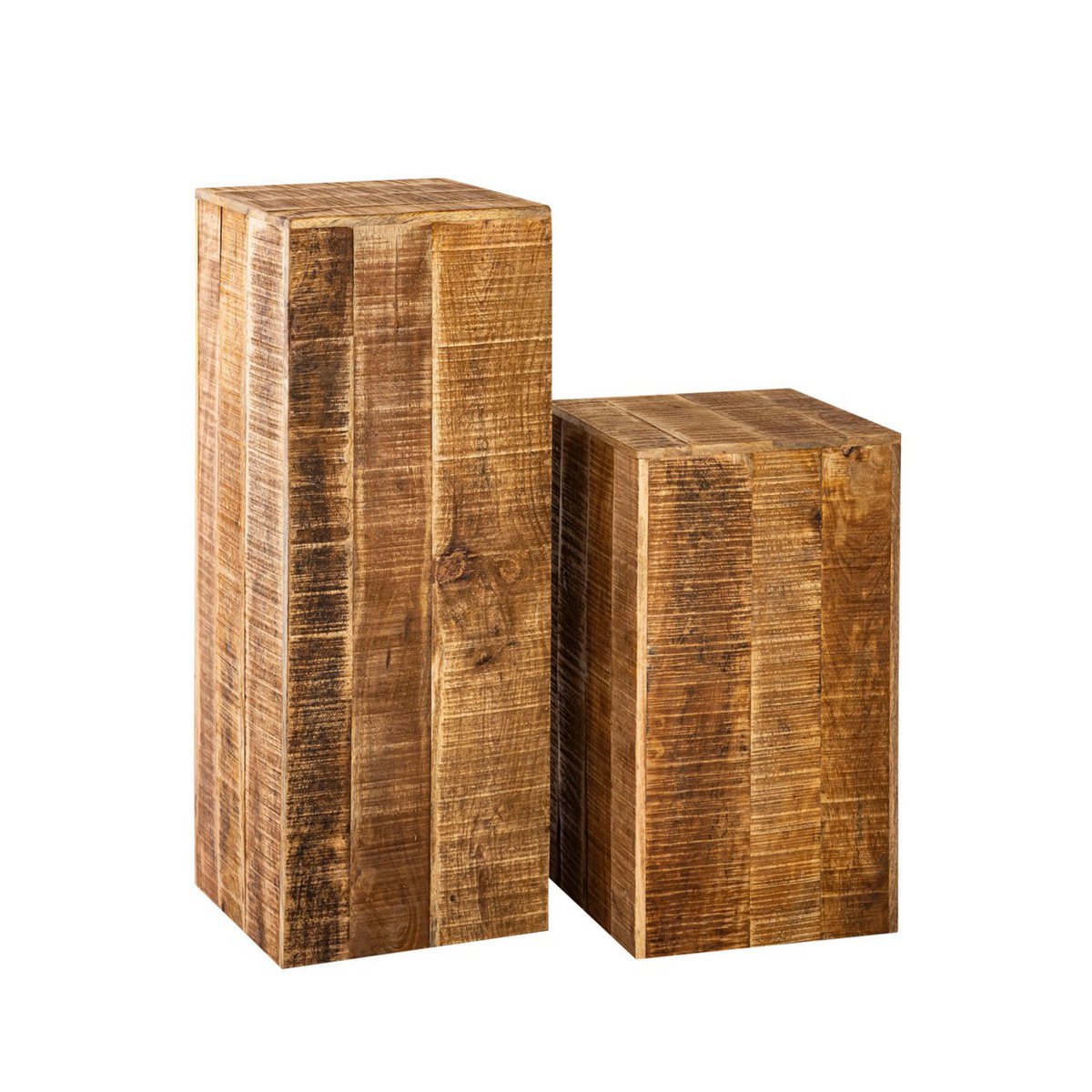 Flower column 27x27 H50 or 73cm flower stool wood plant stand side table square mango wood