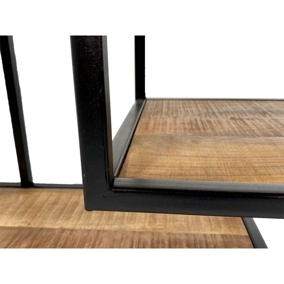 Standing shelf room divider books shelf media shelf bookshelf 130x60x36cm Liverpool metal frame black