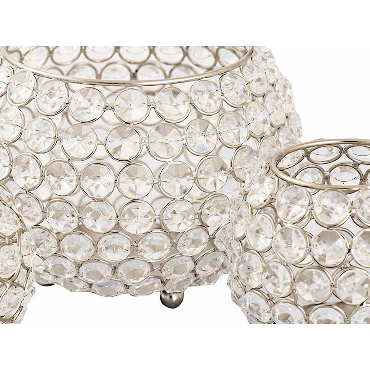 Candle holder 24-piece set 3 x 8 VE tealight holder Crystal candlestick gold o. silver Vintage Kris