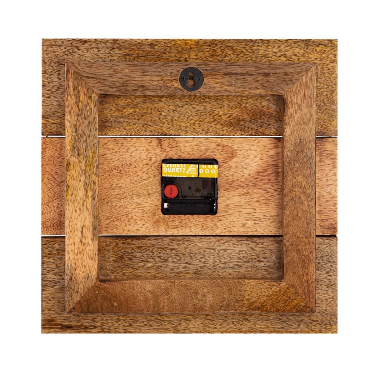 Wall clock wood clock 30x30cm wall clock wood living room noiseless square made of mango wood