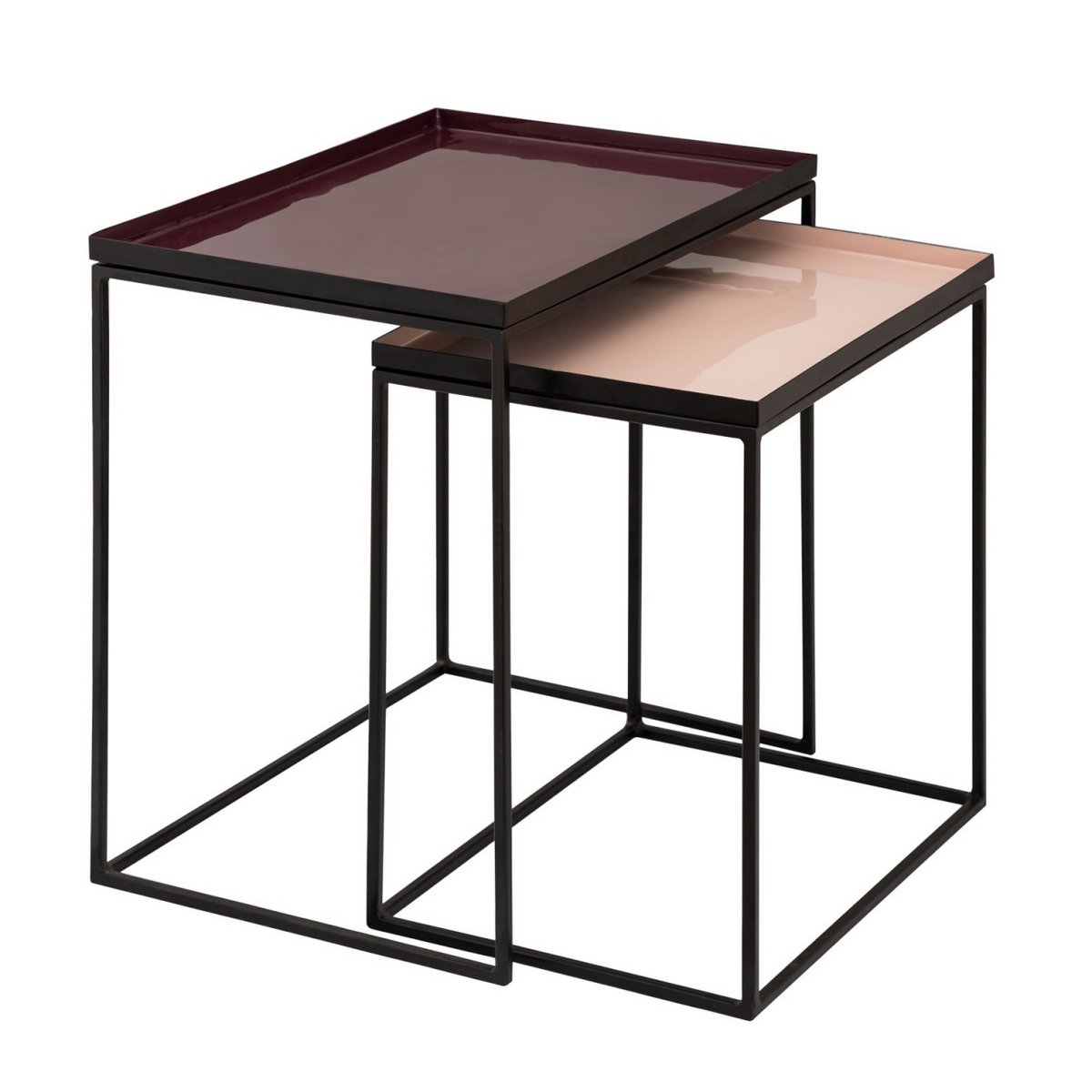Side table set of 2 45 H 45 cm decorative table lamp table sofa table Copenhagen table enamel