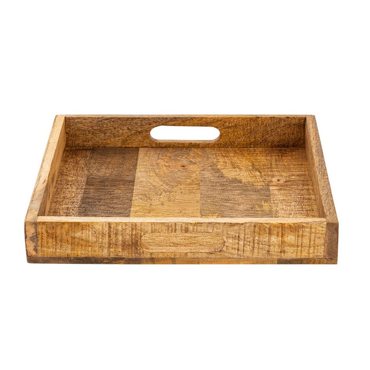 Wooden tray Serving tray 40x40cm Wooden tray Serving tray Decorative tray square made of mango wood