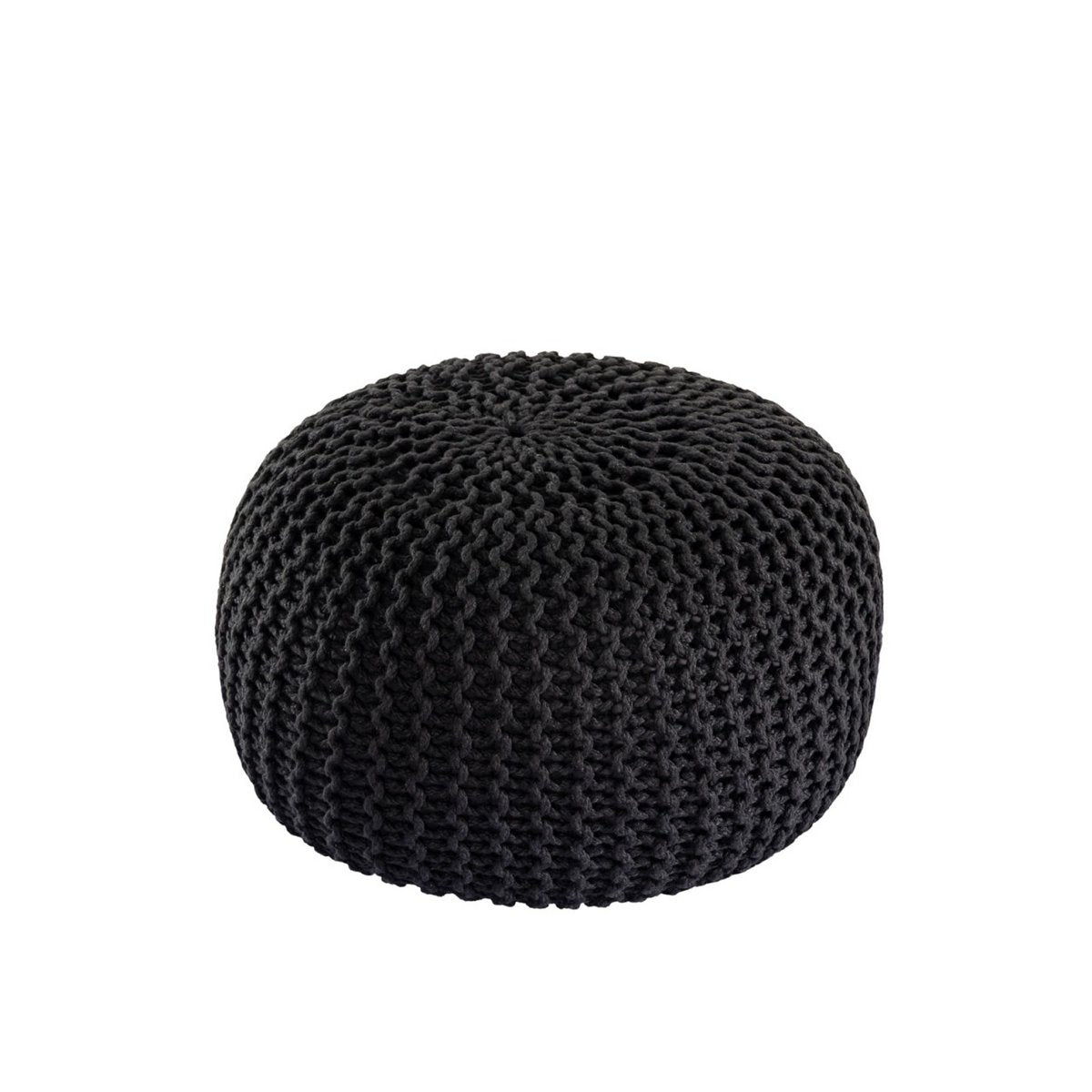 Pouf PREMIUM ø45cm stool knitted pouf indoor patio pool garden sustainable
