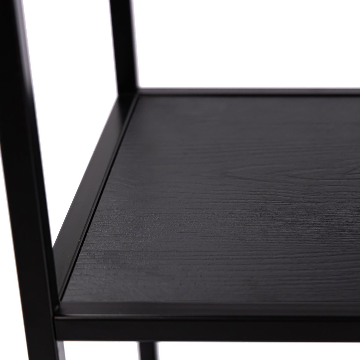 Stalux Shelving unit 'Guus' 120 x 200cm, color black / black oak