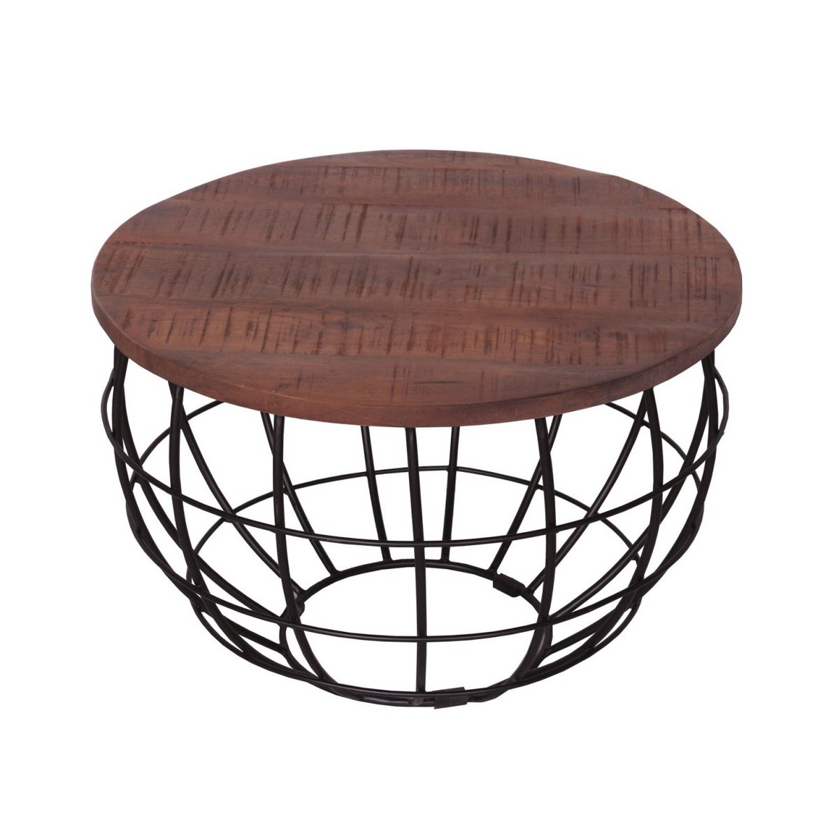 Coffee table ø 55 cm living room table round side table sustainable London metal wire frame grid
