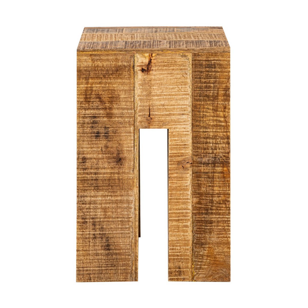 Square stool 28 x 45 x 28 cm flower column stool flower stool side table mango wood