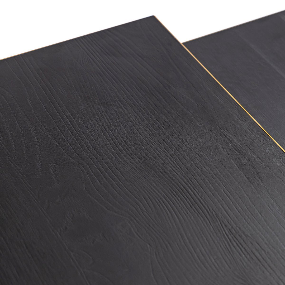 Stalux Coffee table set 'Lisa' 65 and 50cm, color gold / black oak