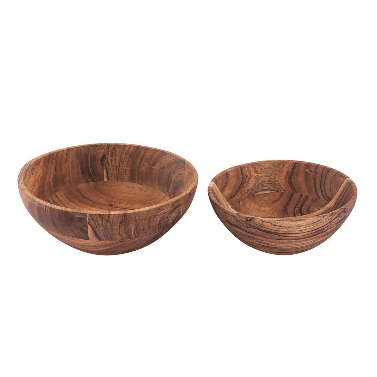 Wooden bowl decorative bowl 20 or 25cm food-safe solid acacia