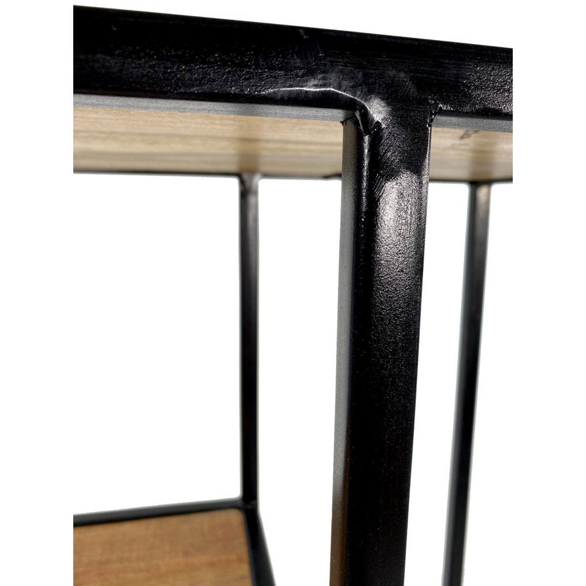 Standing shelf books shelf room divider bookshelf 75 x 115 x 36 cm Liverpool metal frame black