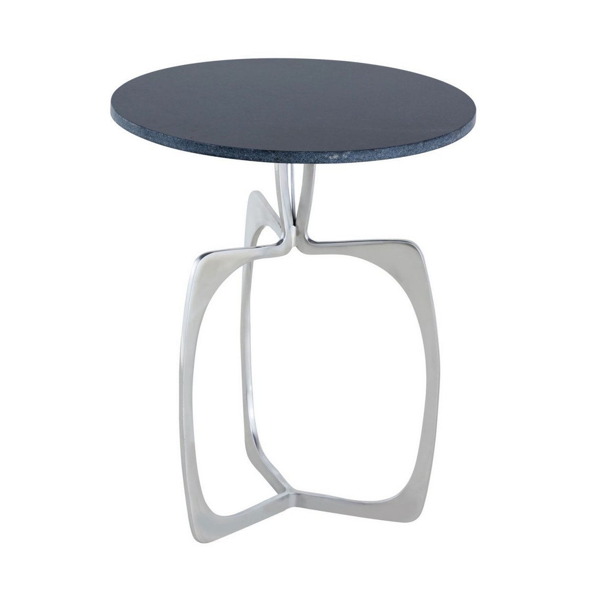 Beistelltisch Metall rund ø 45 x 56 cm Dekotisch Marmor Sohoo Gestell silber oder gold