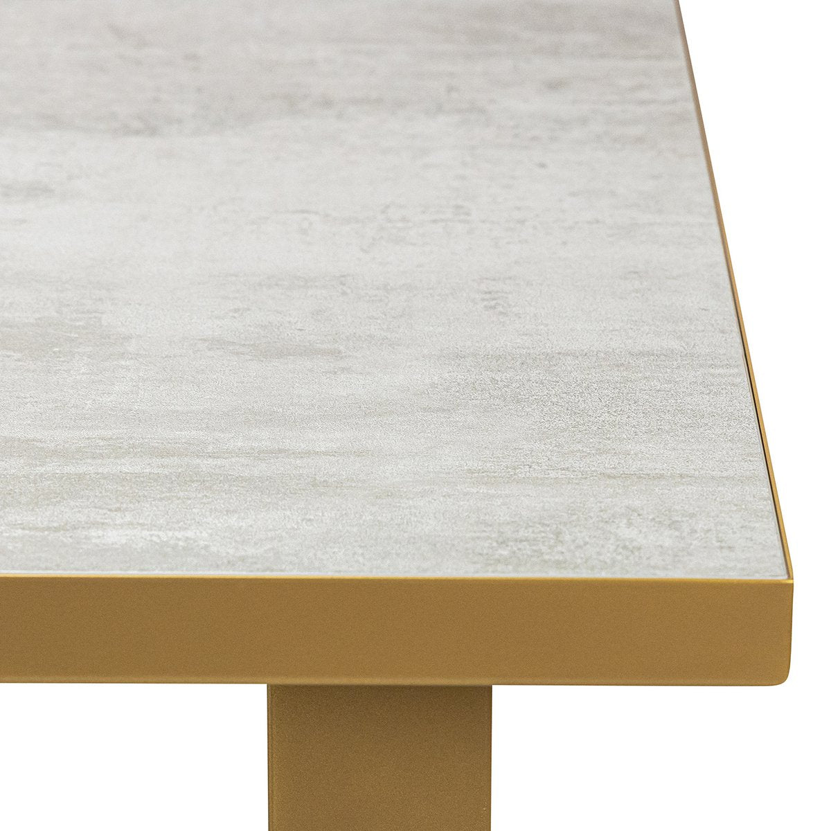 Stalux Dining table 'Rose' 240 x 100cm, color gold / concrete