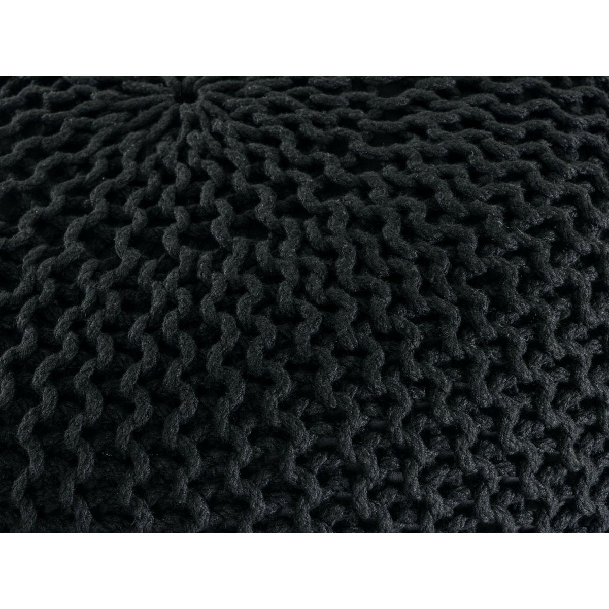 Pouf PREMIUM ø45cm stool knitted pouf indoor patio pool garden sustainable