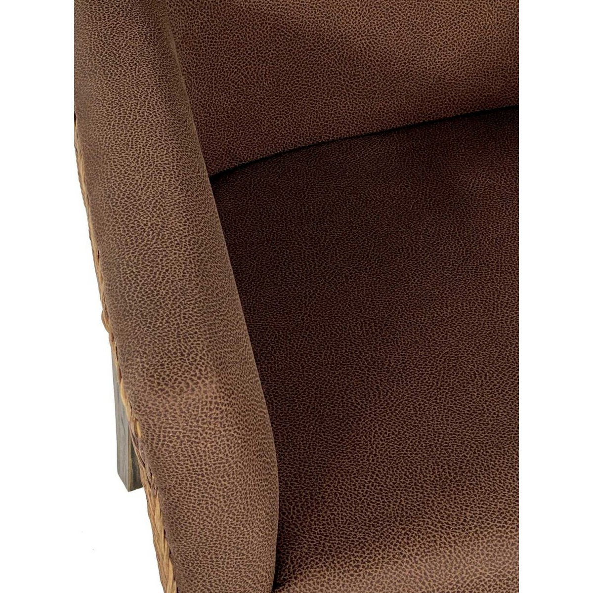 Dining room chairs set of 4 rattan armchairs Bilbao fully upholstered prairie brown