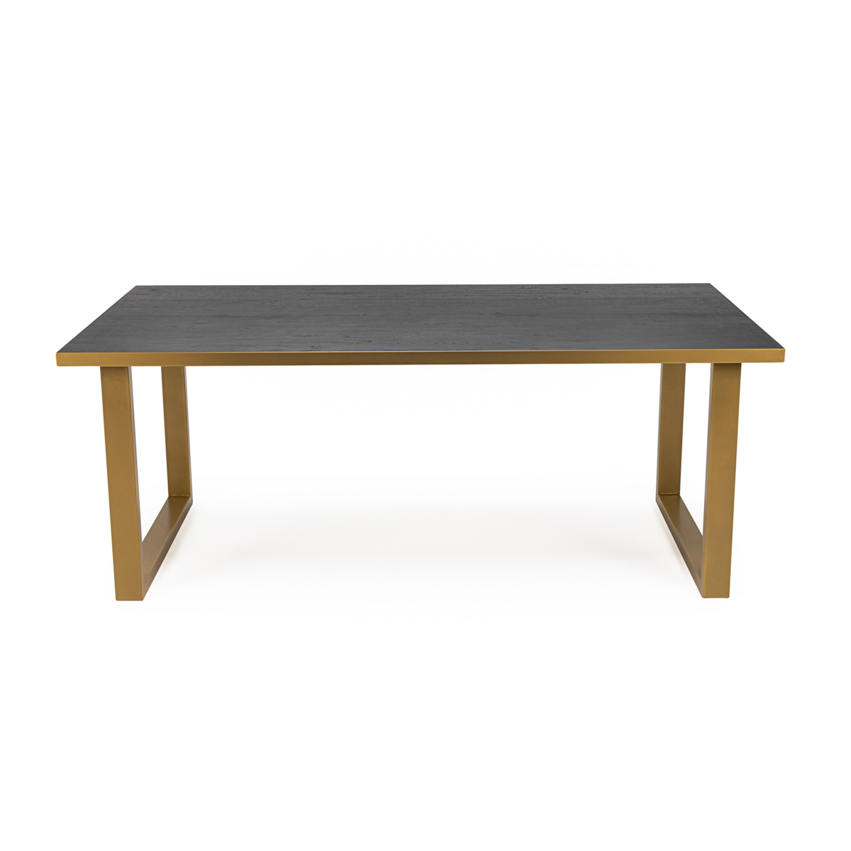 Stalux Dining table 'Joop' 180 x 100cm, color gold / black oak