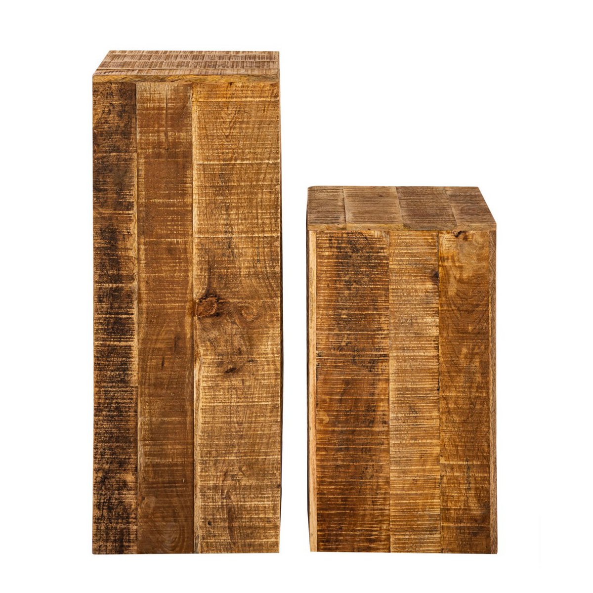 Flower column 27x27 H50 or 73cm flower stool wood plant stand side table square mango wood