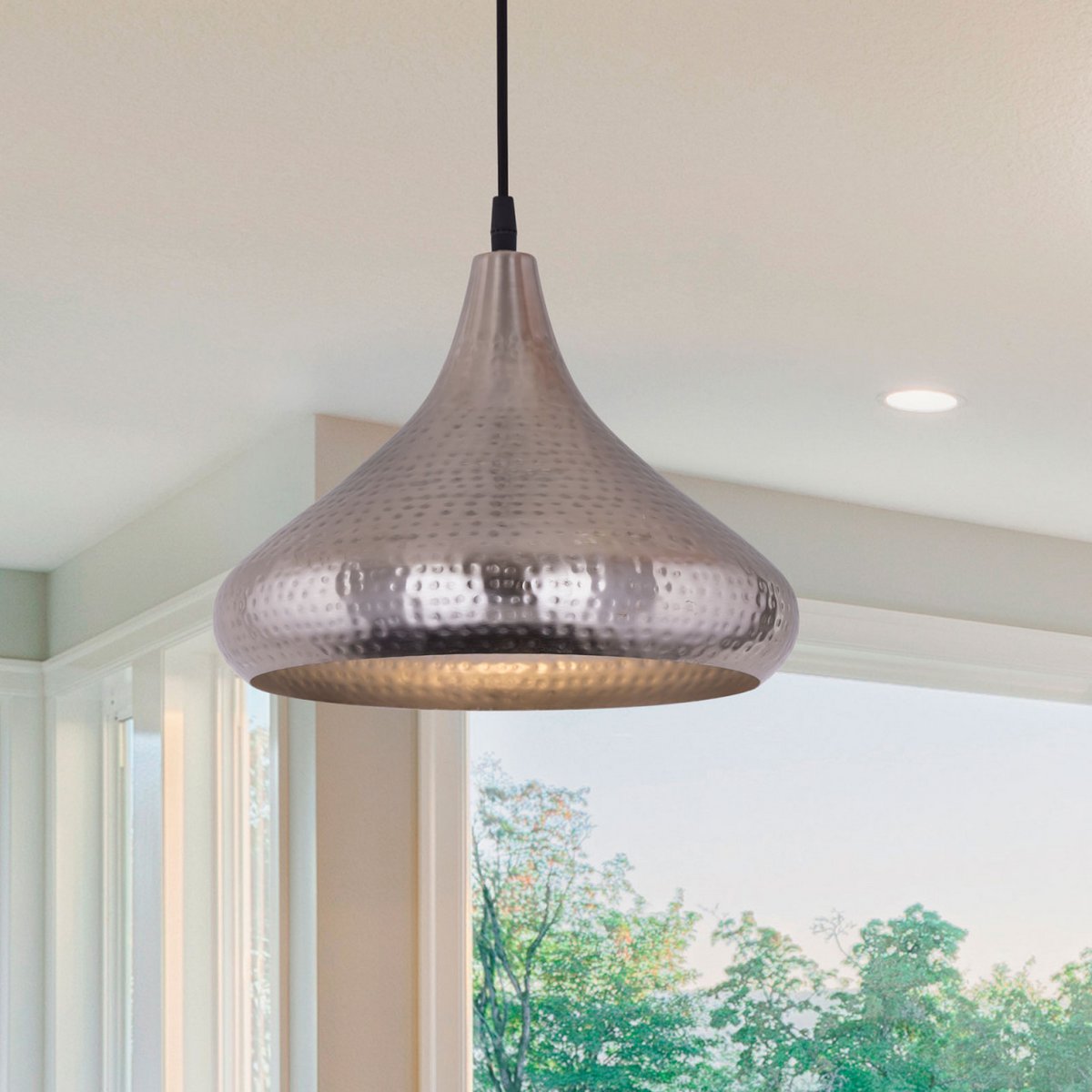 Hanging lamp pendant light metal hanging light dining table ceiling lamp teardrop shape gold/silver vintage